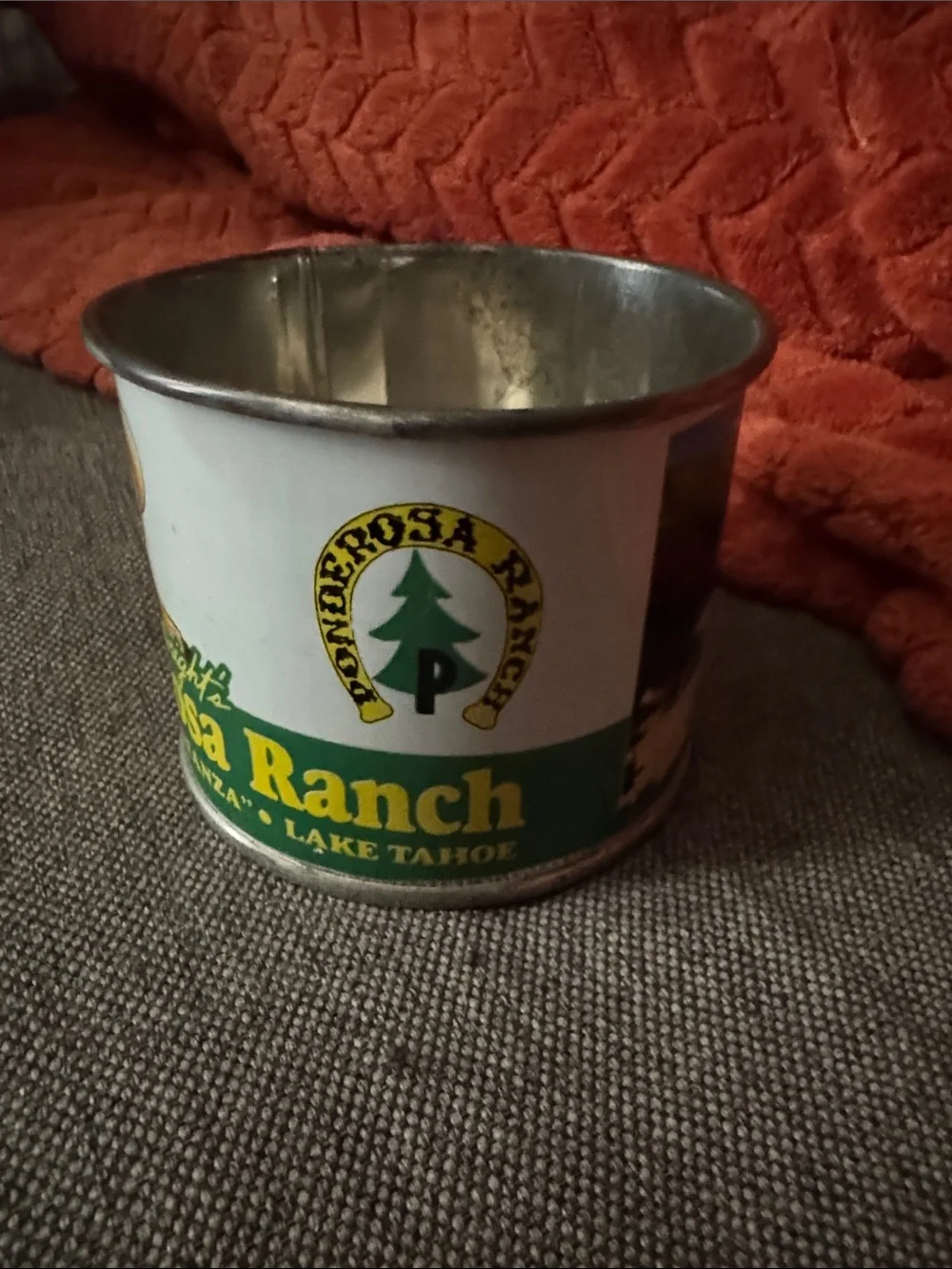 Vintage Ben Cartwright's Ponderosa Ranch Metal Souvenir Mug – Lake Tahoe Nevada